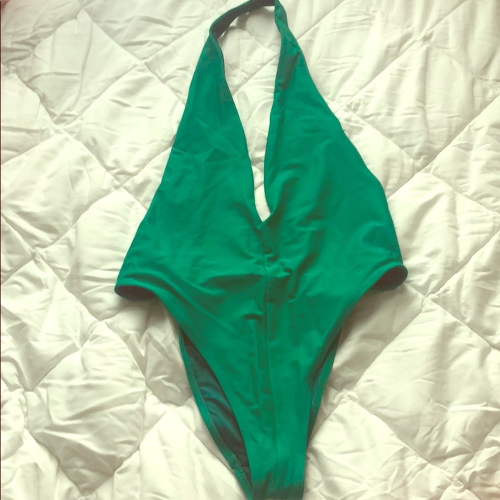Green swimsuit